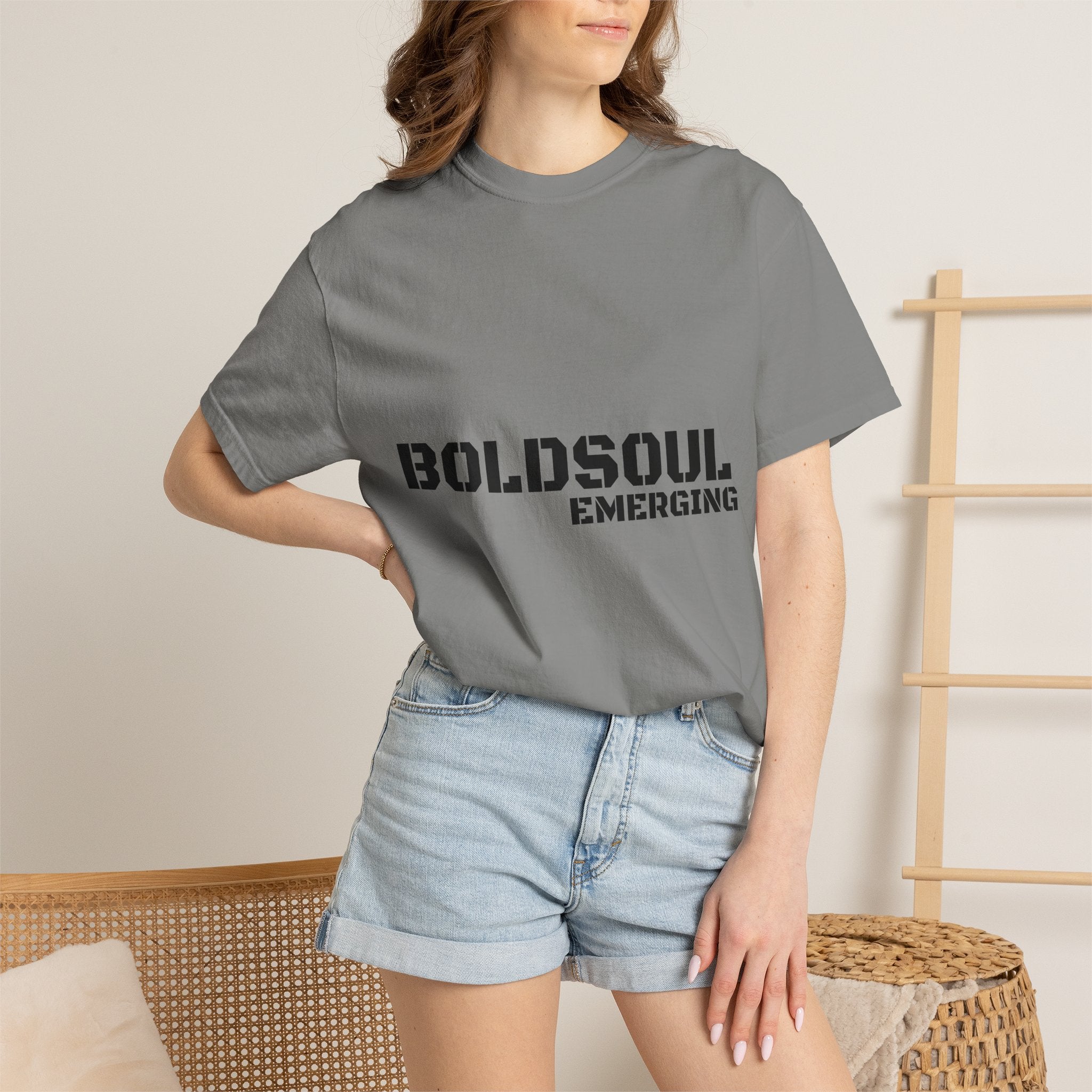 BOLDSOUL Garment-Dyed T-Shirt — Heavyweight Unisex Graphic Tee