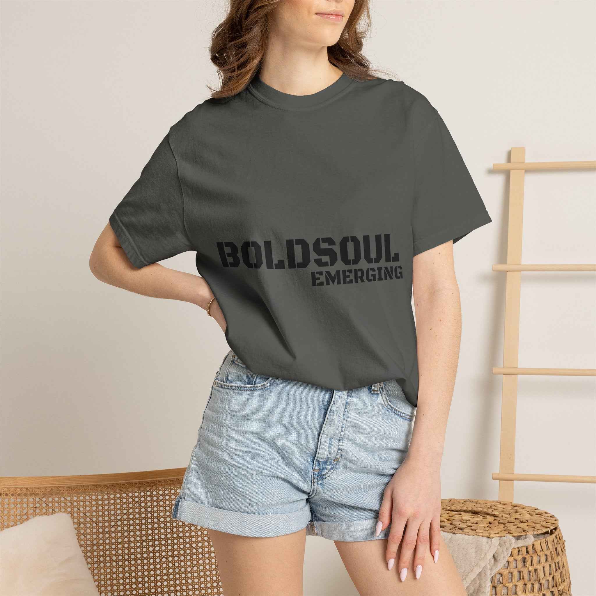 BOLDSOUL Garment-Dyed T-Shirt — Heavyweight Unisex Graphic Tee